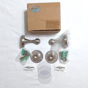 NEW MingRunda Magnetic Door Stopper Set - 2 Pack / Satin Nickel
